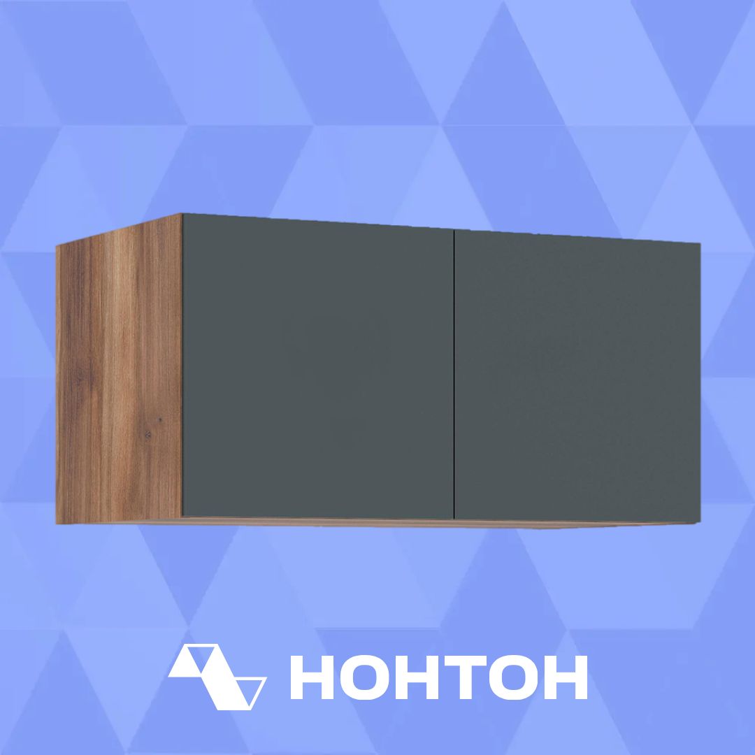 Антресоль двухдверная Тризиль дуб барокко / зеленый камень