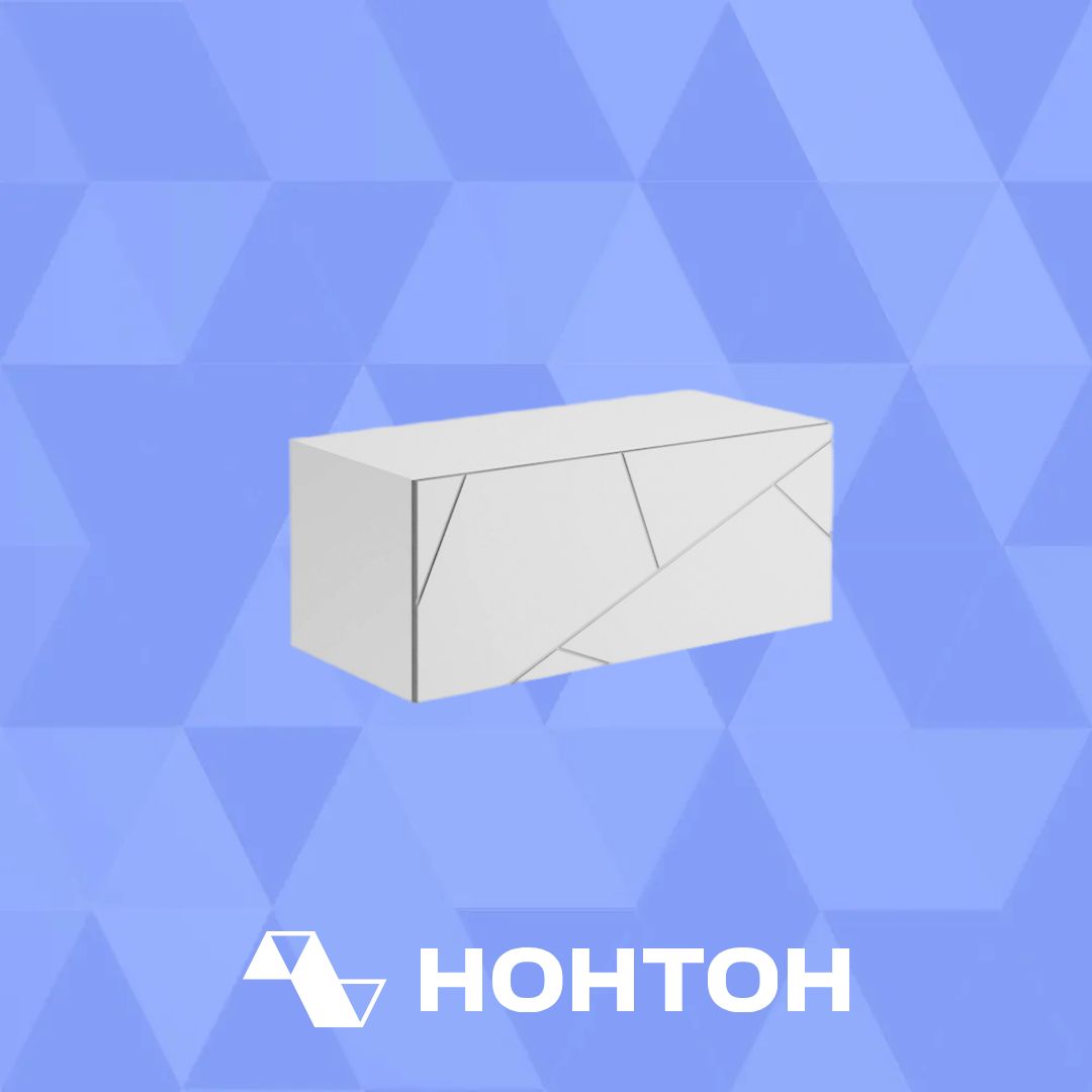 Тумба под ТВ подвесная Гранж ТМ-002 белый шагрень / матовый белый софт