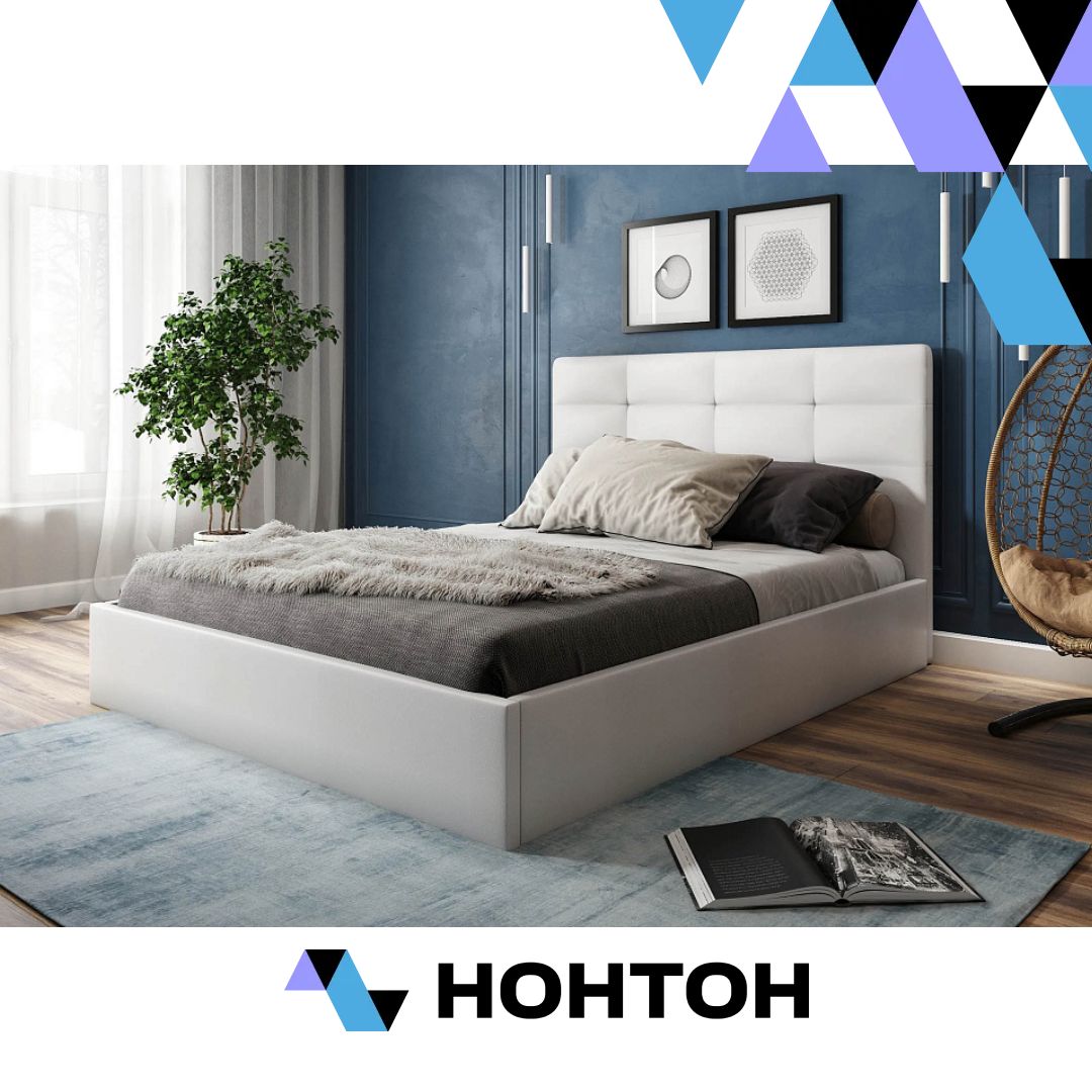 Кровать Диана кожзам белый