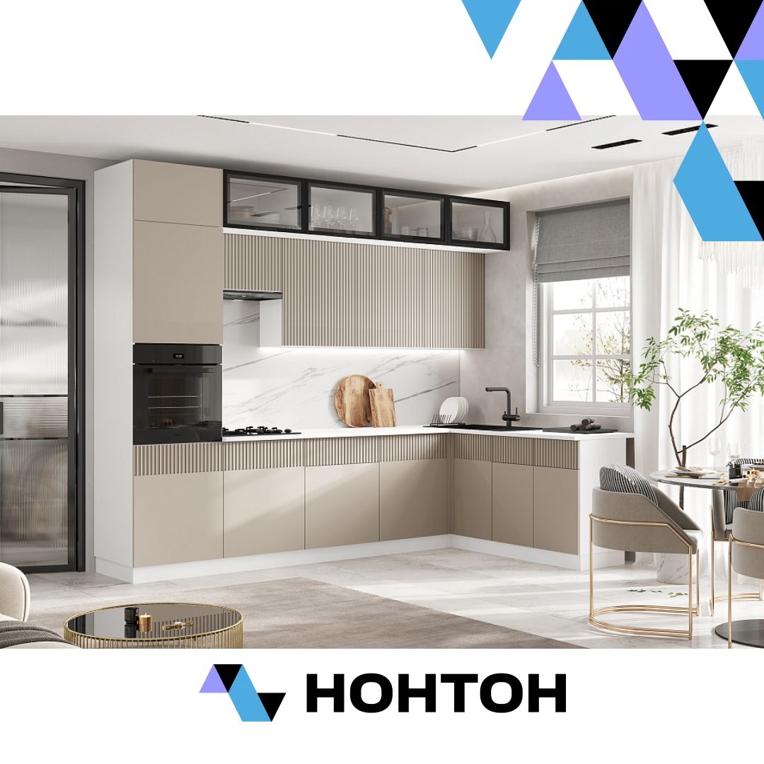 Кухня угловая Оливия 3.0 х 1.8 м шарли мокко