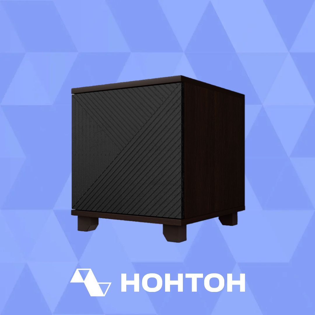 Тумба прикроватная со створкой Копенгаген венге / черный матовый