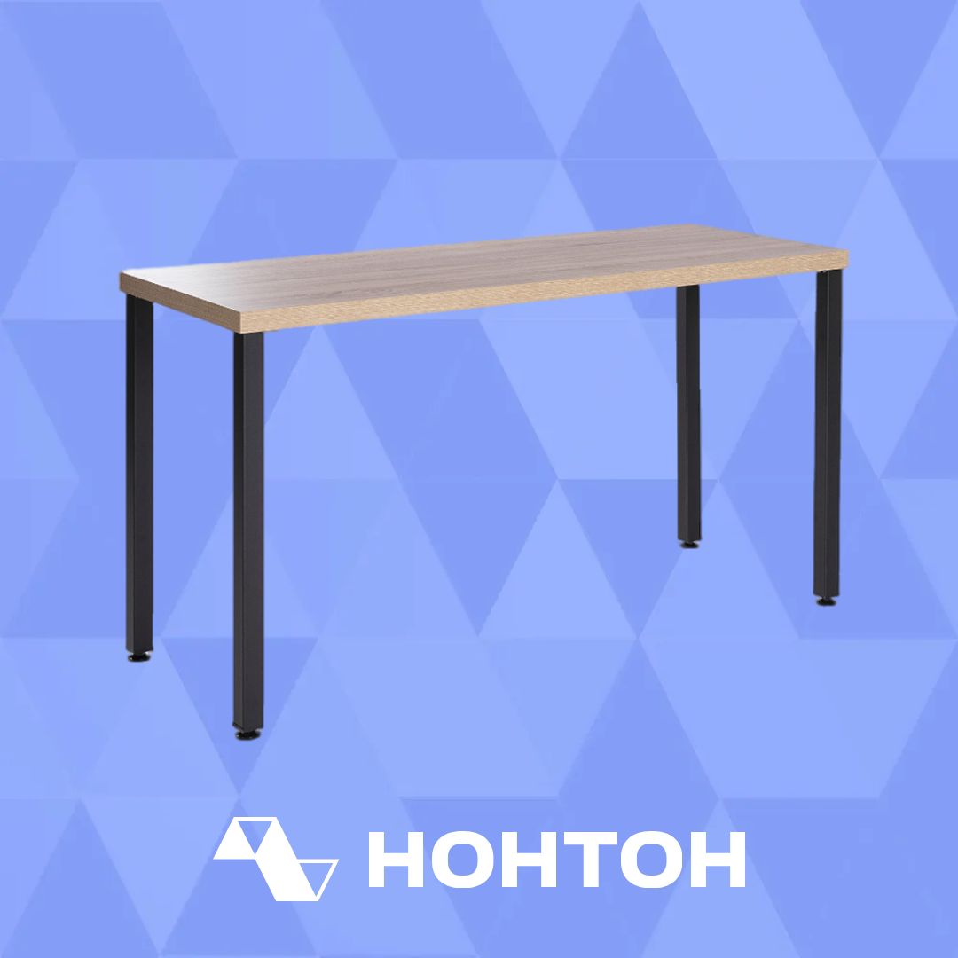 Стол письменный Ингар черный / дуб беленый