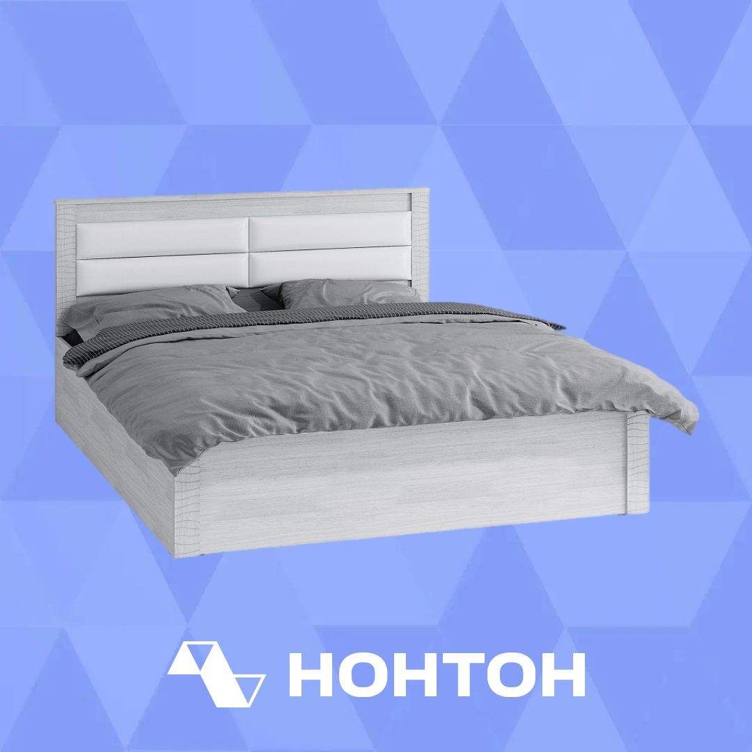 Кровать Монако 1.6 м ясень белый