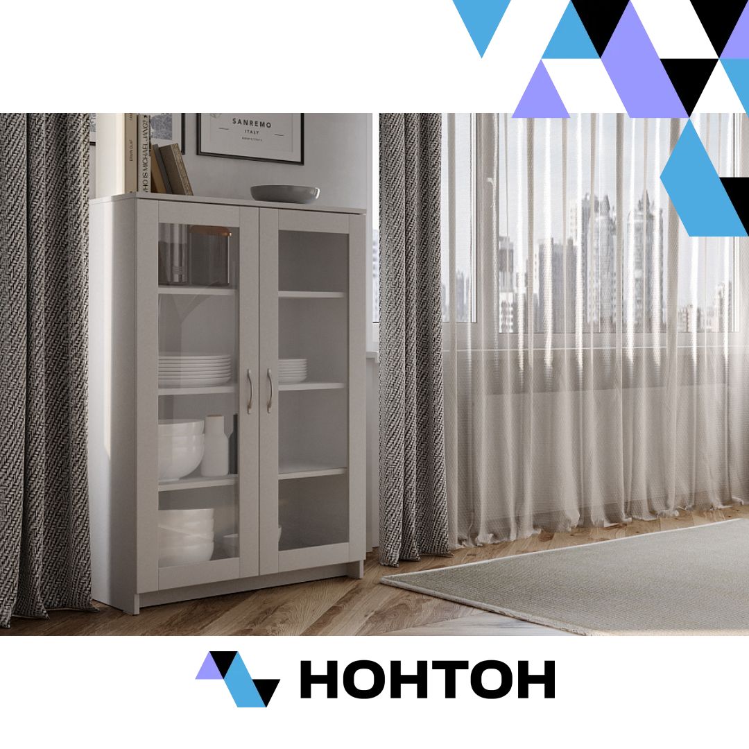 Шкаф-витрина Сириус белый