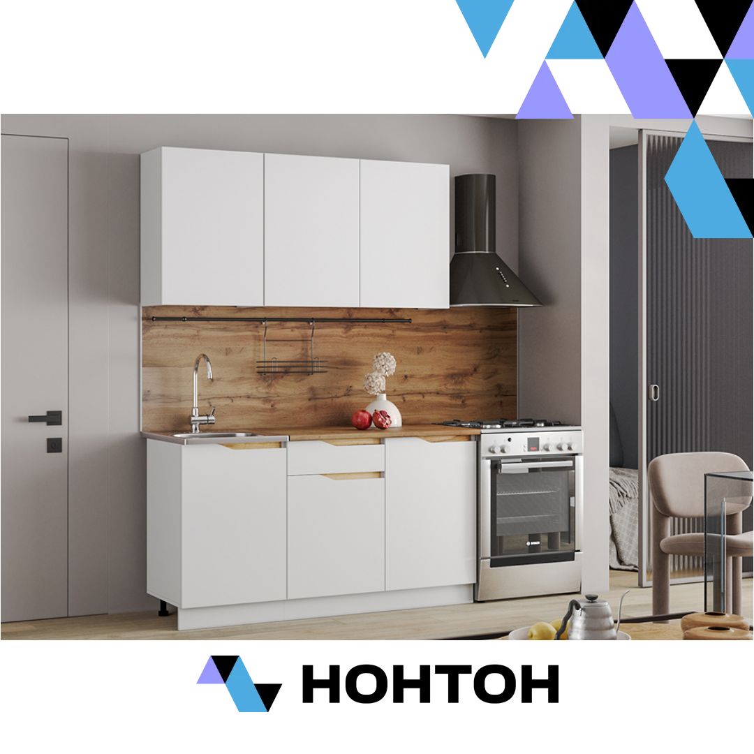 Кухня Мирра 1.5 м белая