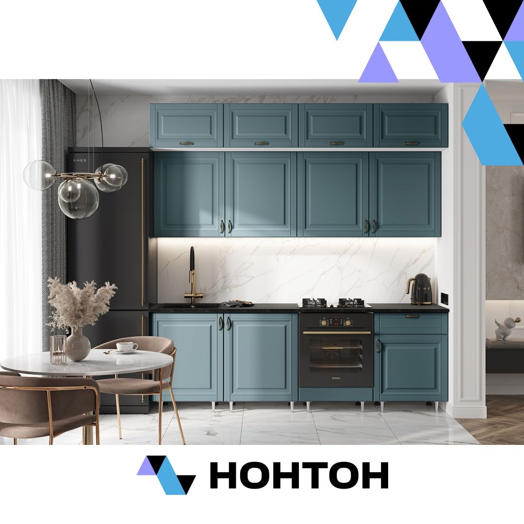 Кухня Престиж 2.4 м браш блю