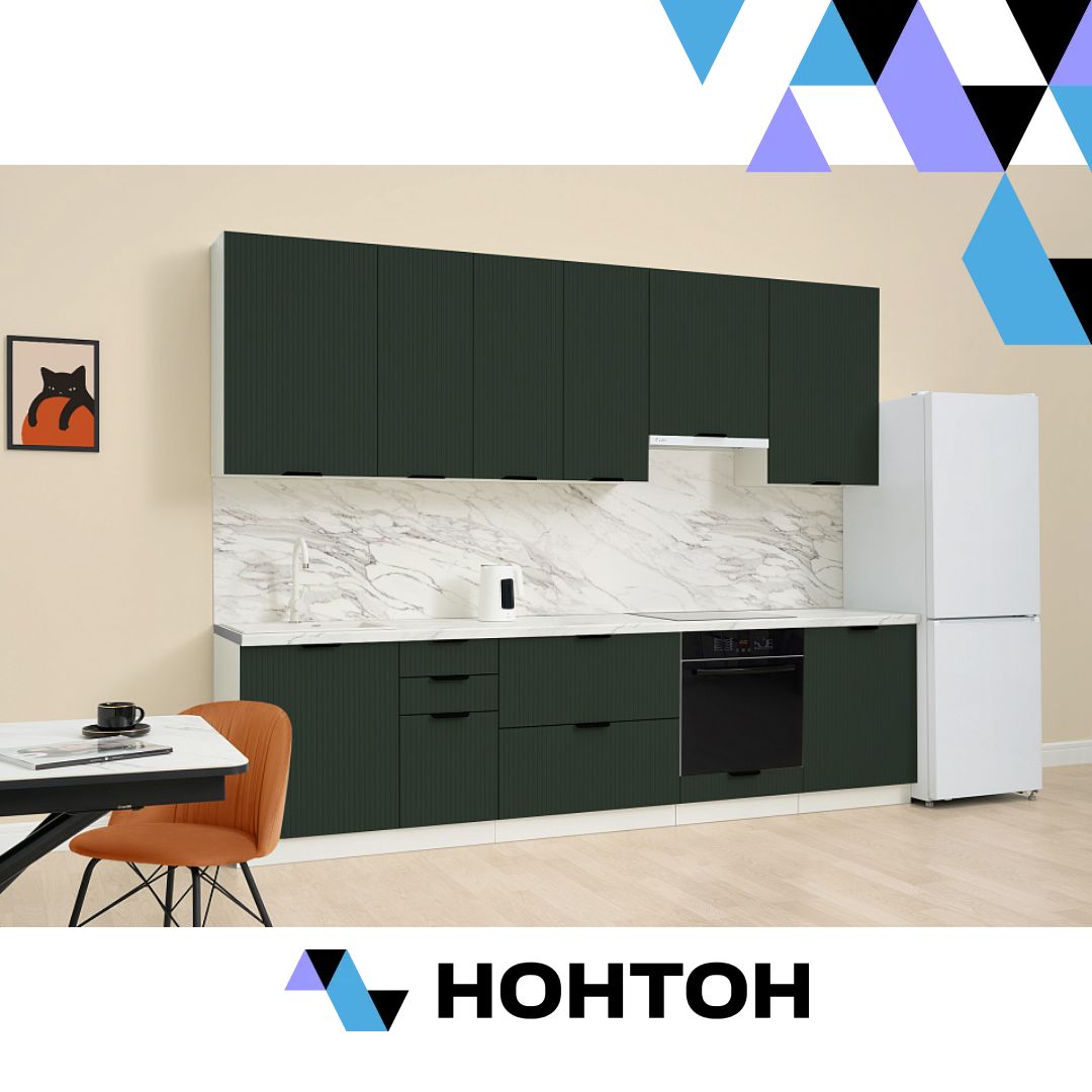 Кухня Норд Line софт пихтовый зеленый