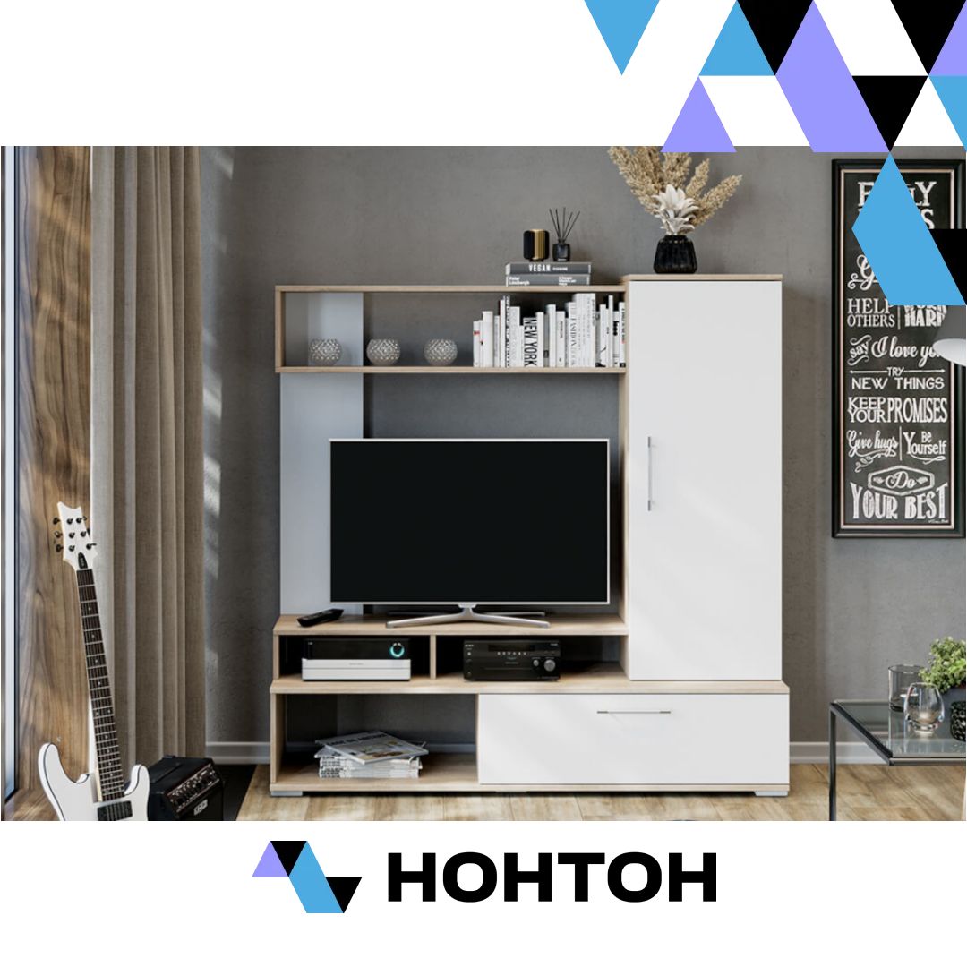 Гостиная Сиена дуб сонома / белый ясень