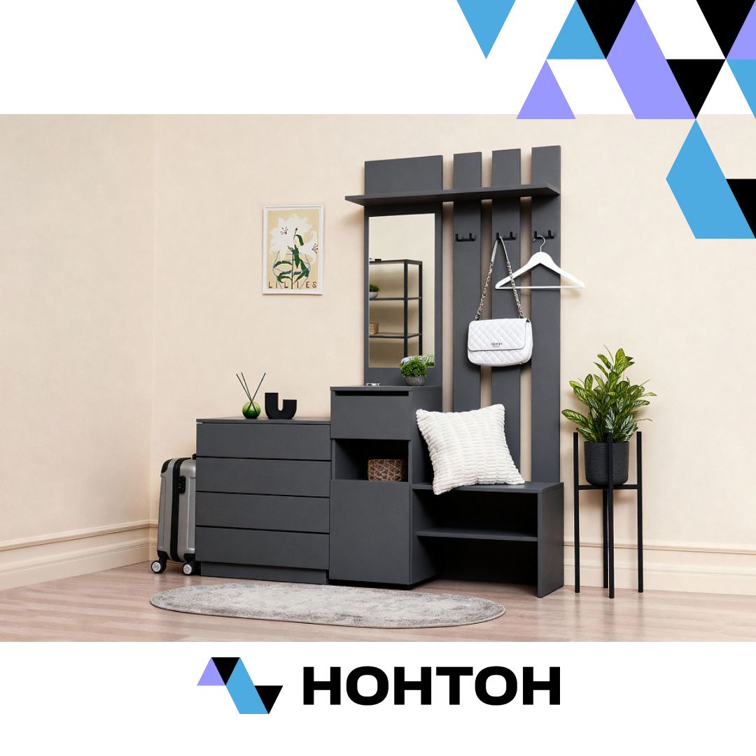 Прихожая Эккервуд Мини графит серый