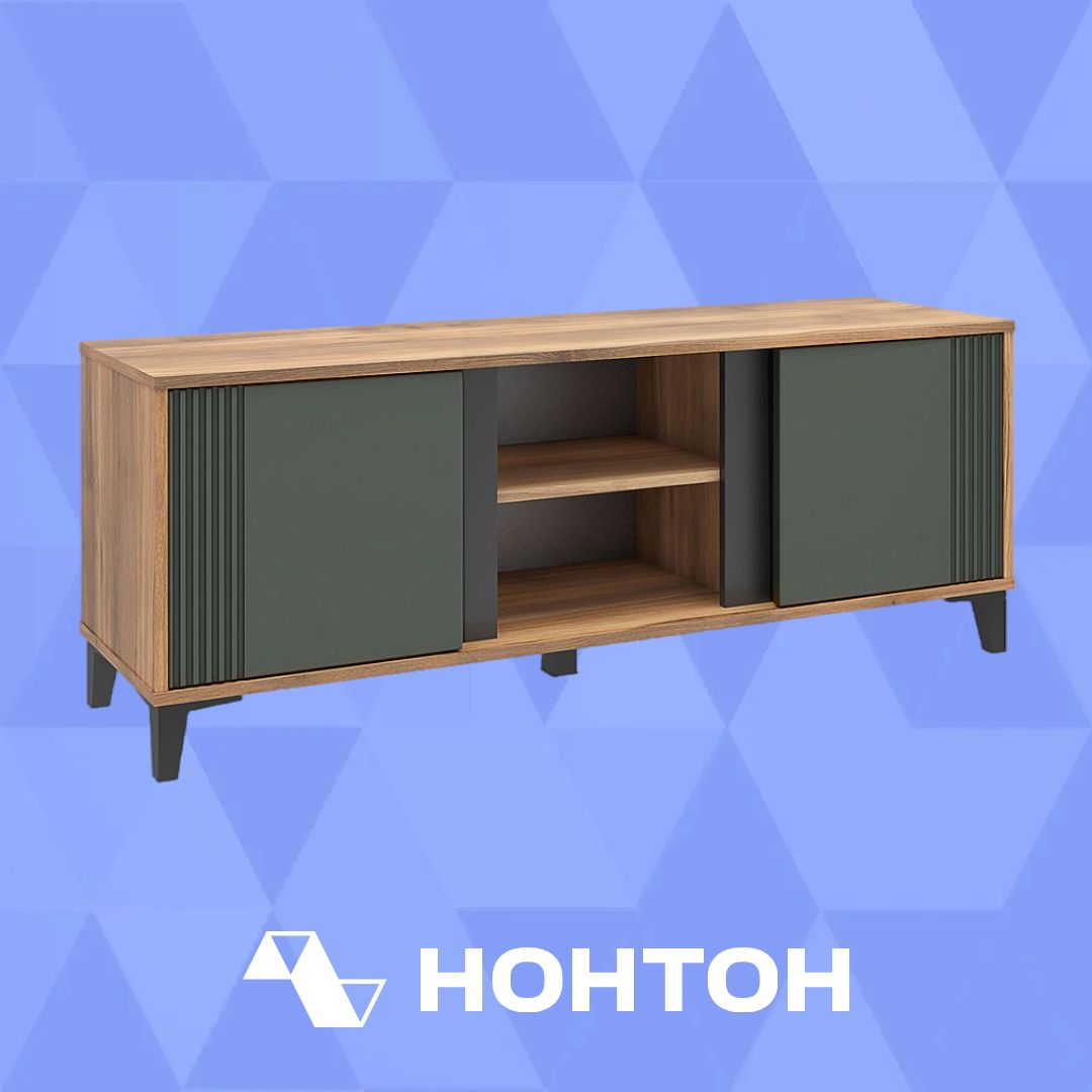 ТВ-тумба Богемия дуб барокко / зеленый
