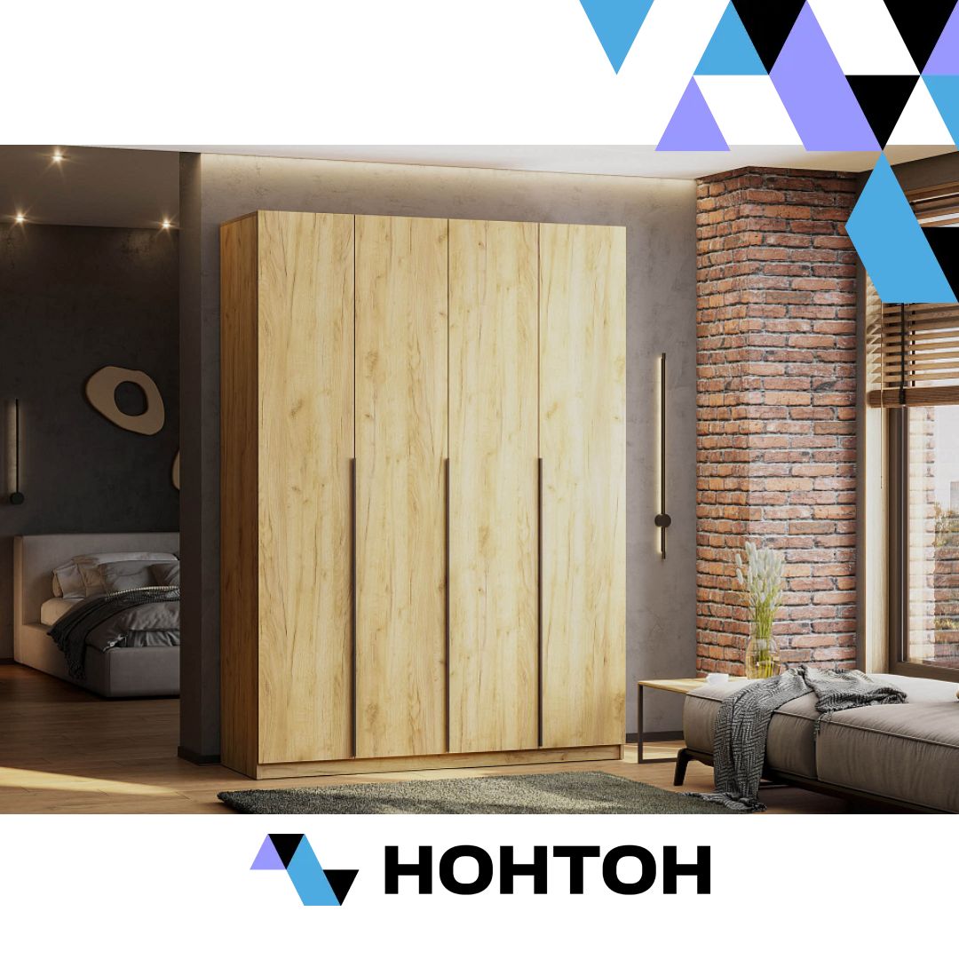 Шкаф 4-х створчатый Тивина дуб золотой