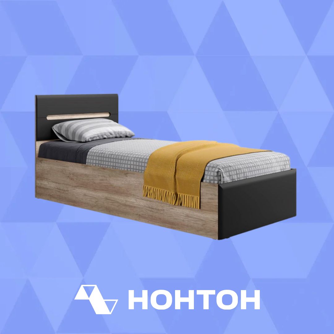 Кровать Наоми дуб каньон / графит