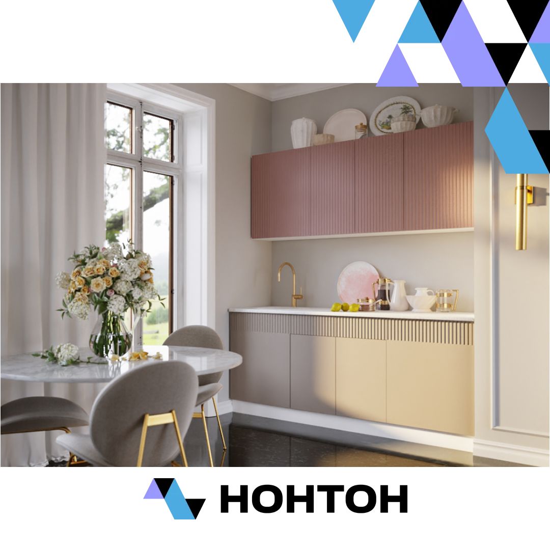 Кухня Оливия 2.0 м шарли pink / шарли мокко
