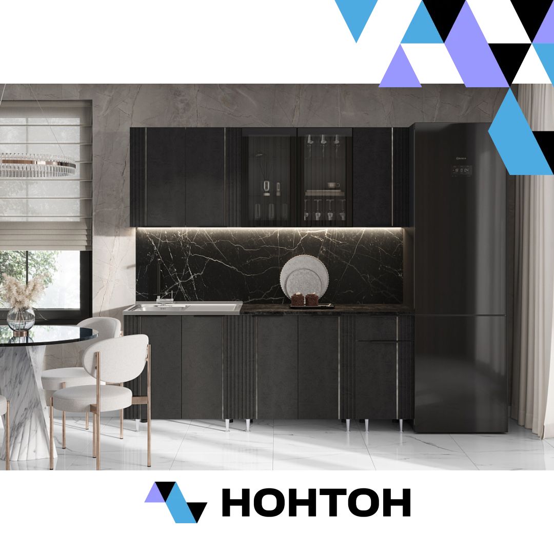 Кухня Виктория 2.0 м пластер блэк