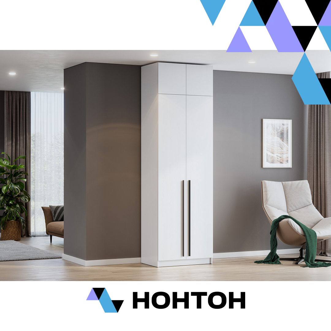 Шкаф Берген с антресолью белое дерево