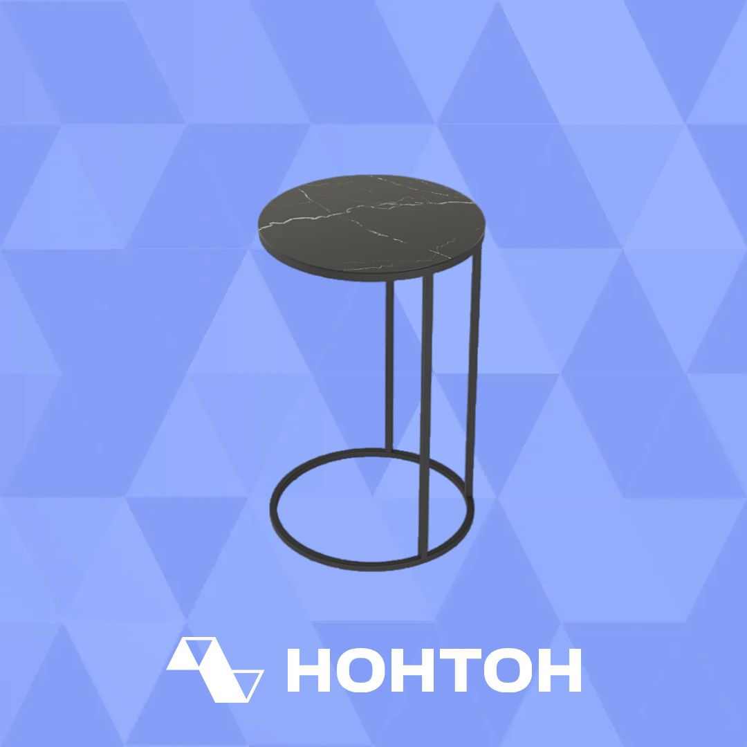 Стол придиванный Остин УФ мрамор неро