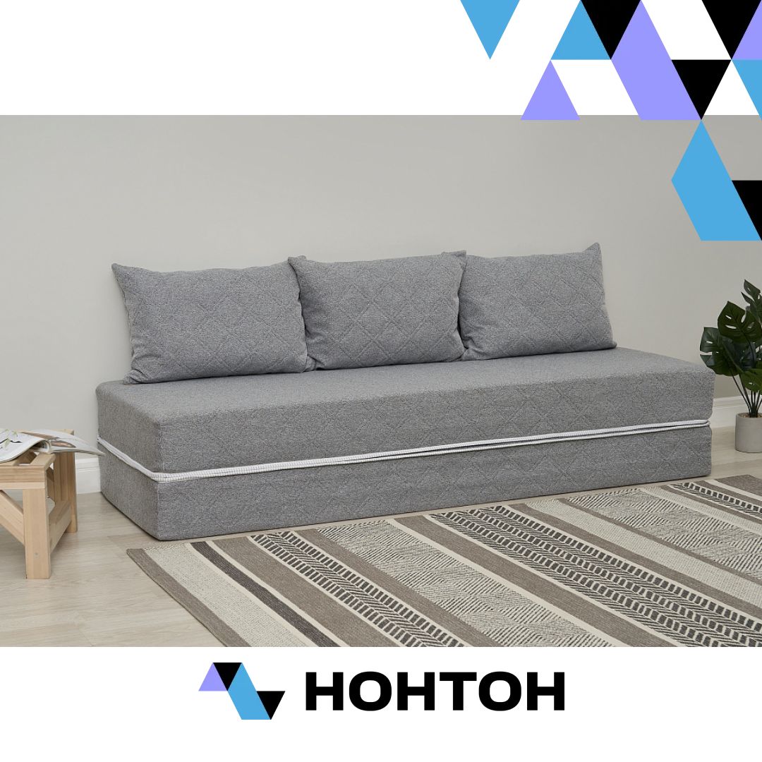 Диван откидной Лира Софт светло-серый