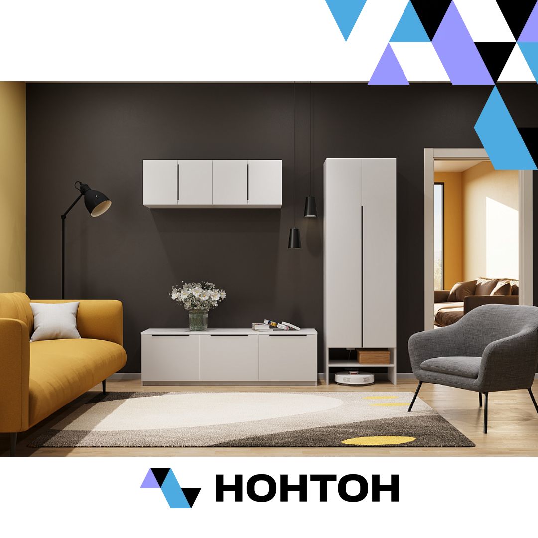 Гостиная Тивина белый текстурный