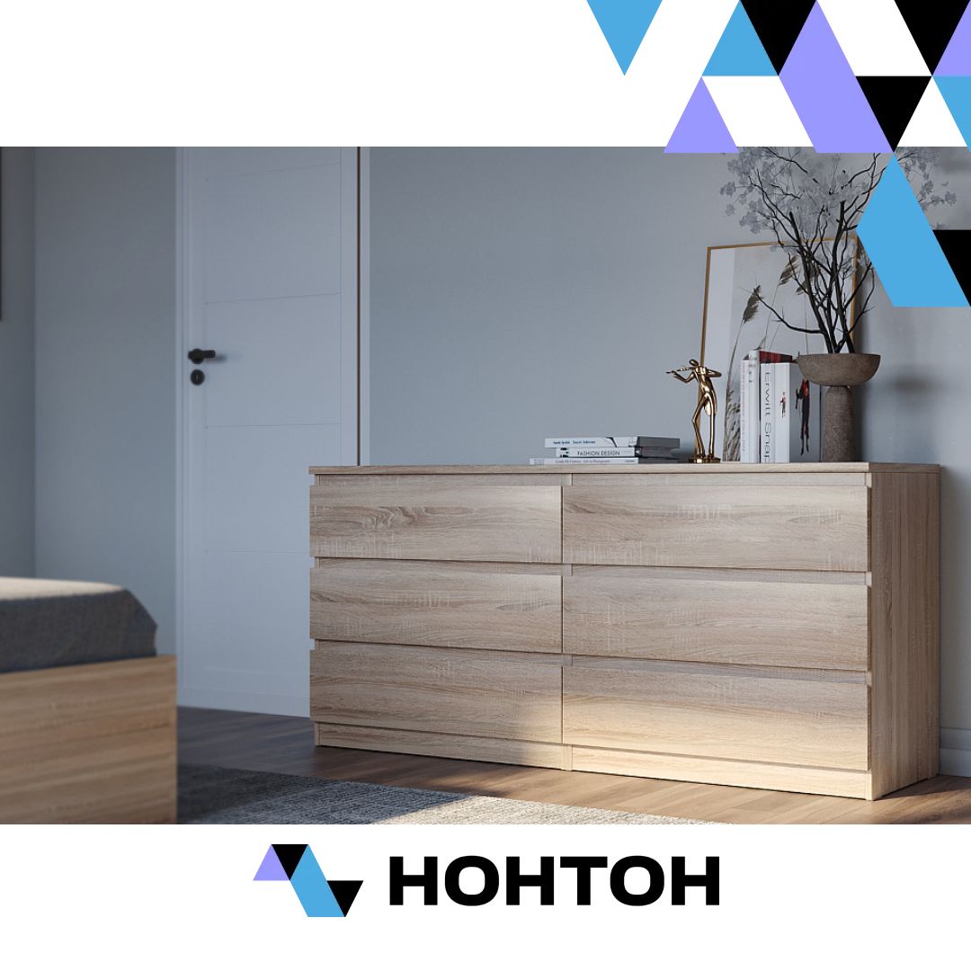 Комод Мальта 6 ящиков сонома