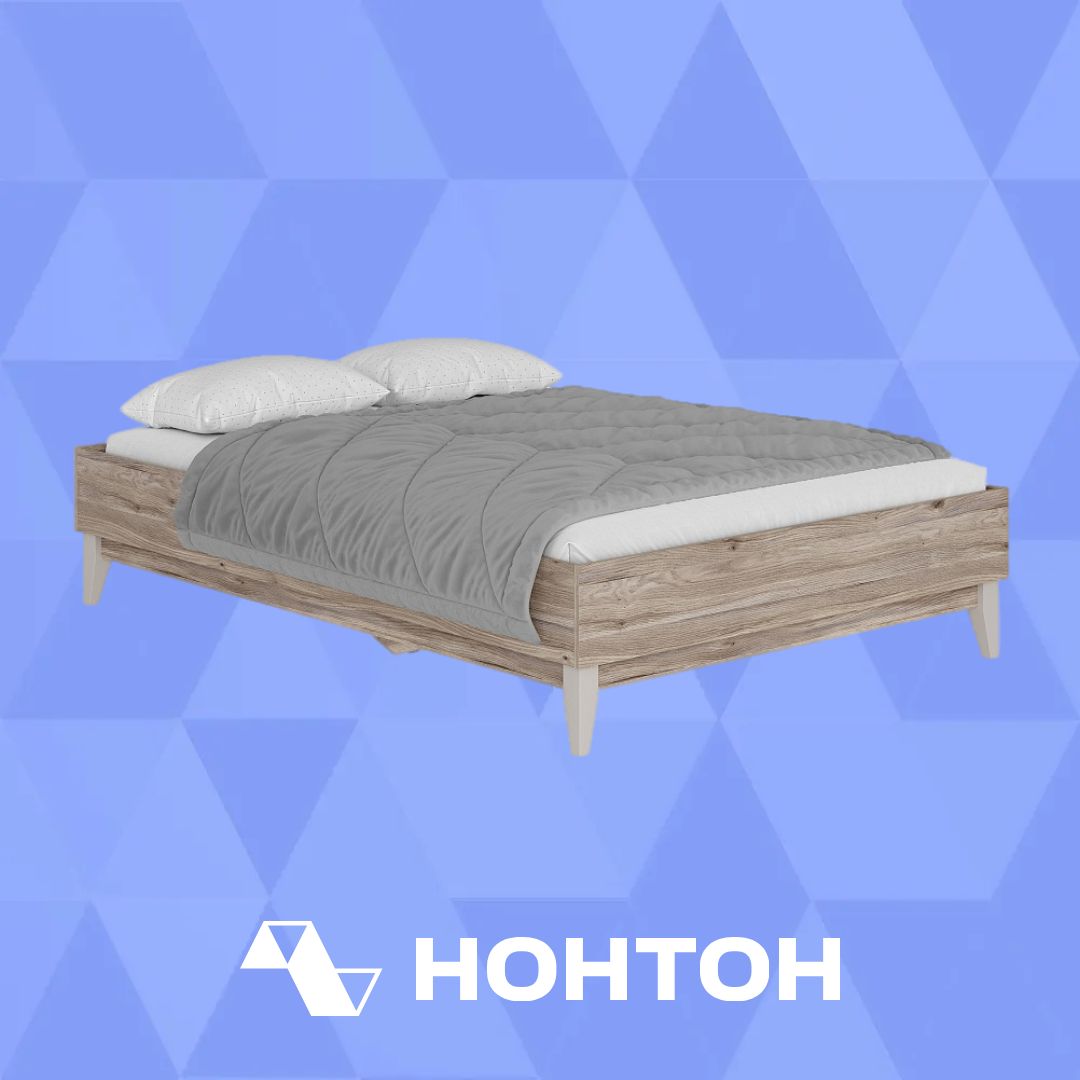 Кровать Скандика дуб смоки