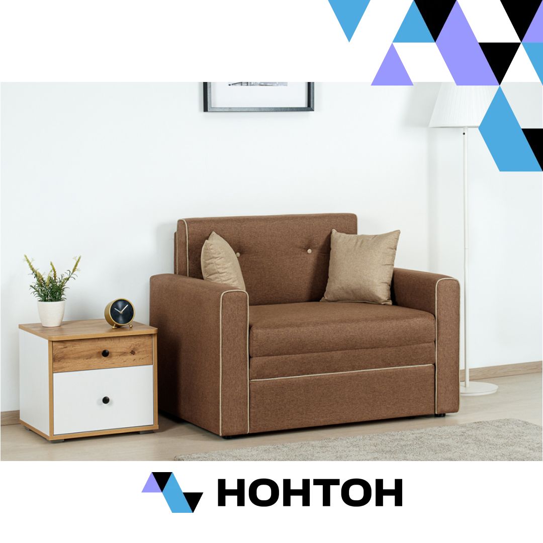 Кресло выкатное Найс коричневое / бежевое