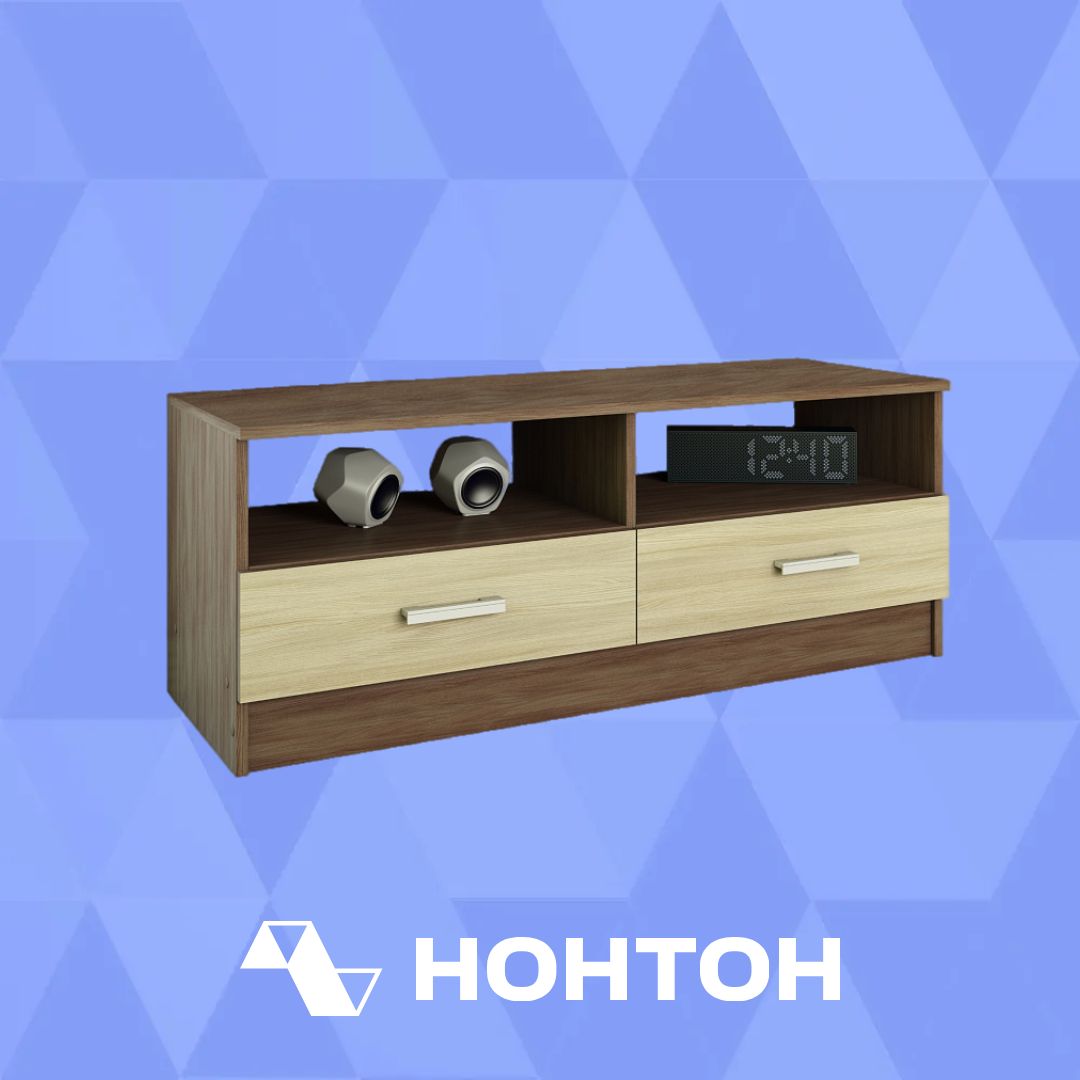 Тумба TV 1 ясень шимо темный / ясень шимо светлый