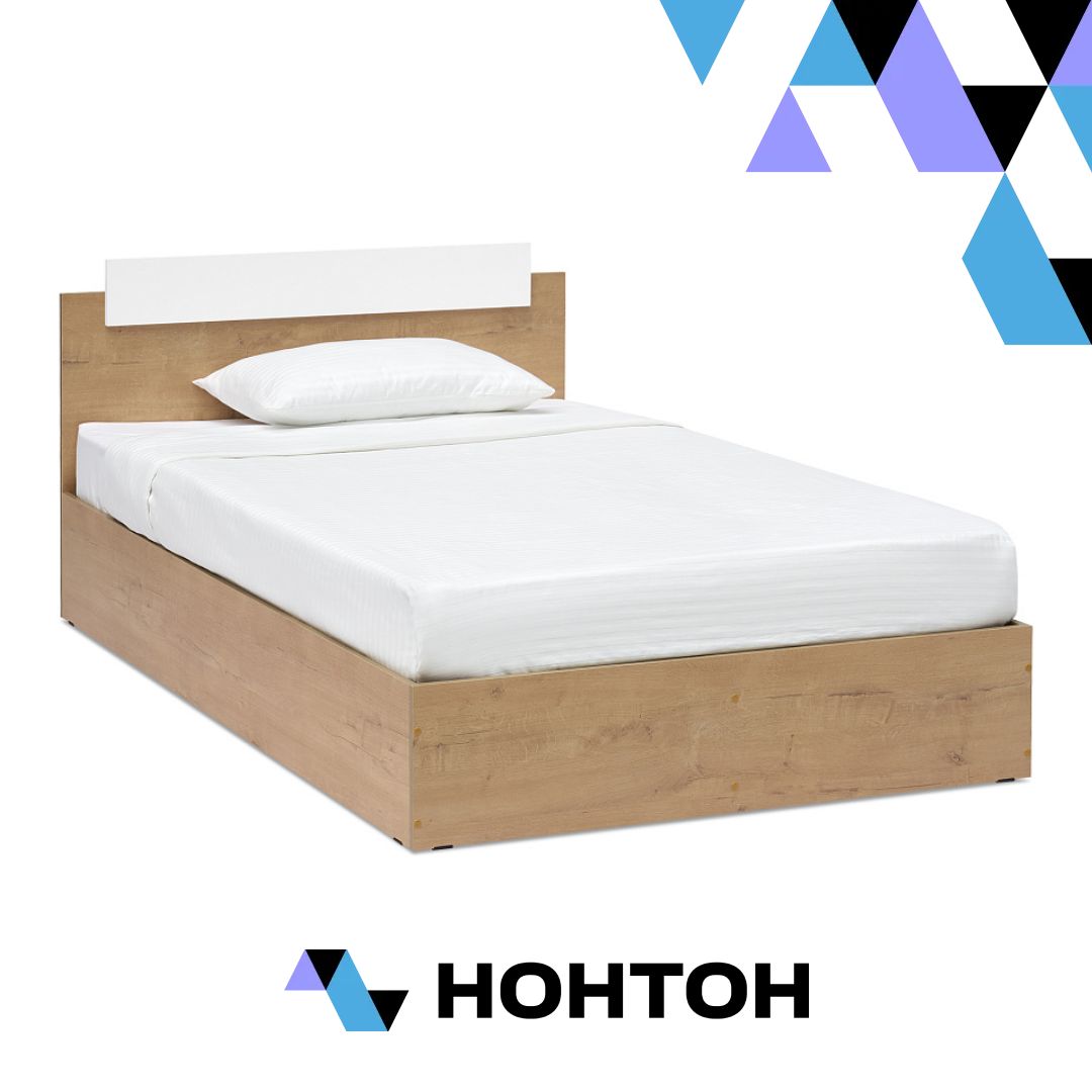 Кровать односпальная Эко дуб вотан / белый