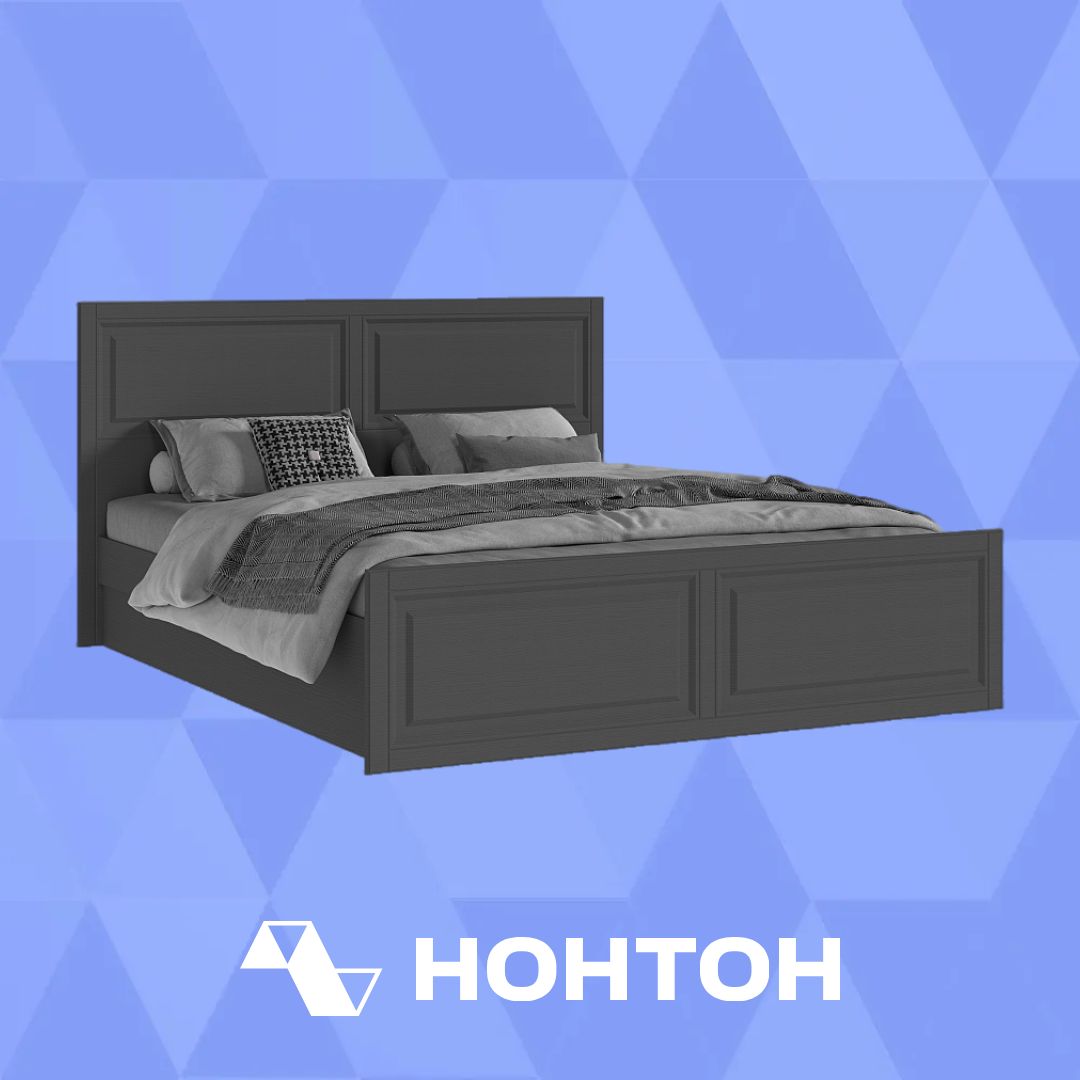 Кровать Престиж-1 графит / графит структурный