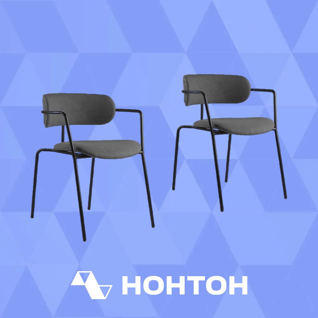 Комплект стульев AV 469 черный муар / темно-серый