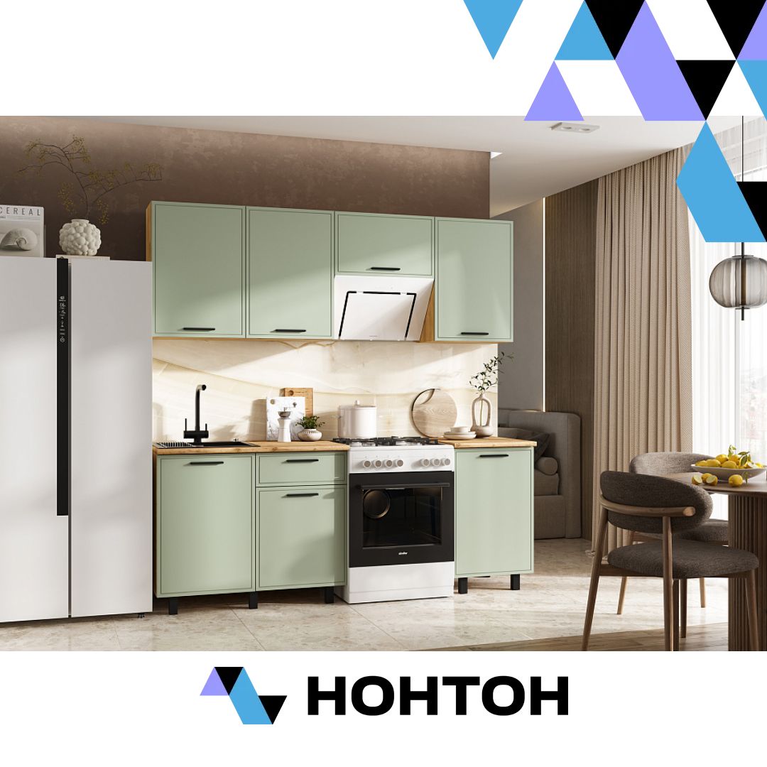 Кухня Бьянка 2.1 м олива софт