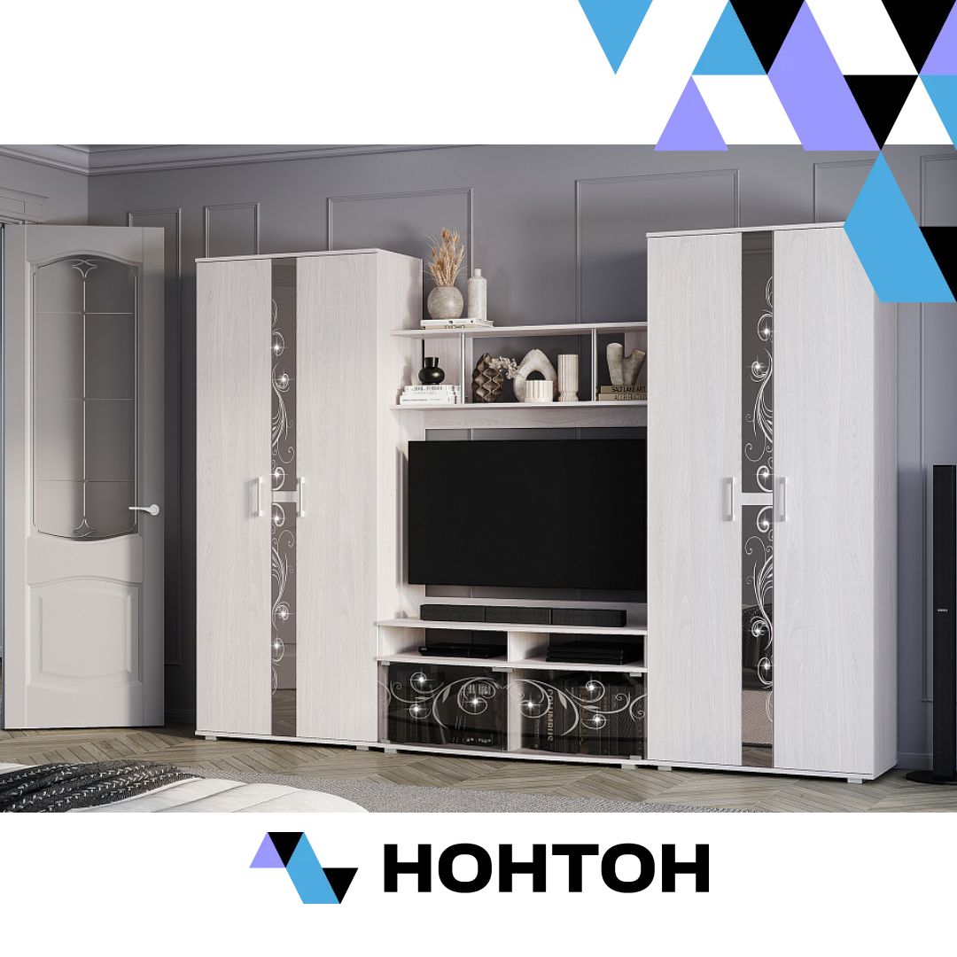 Гостиная №4 Флоренция ясень белый