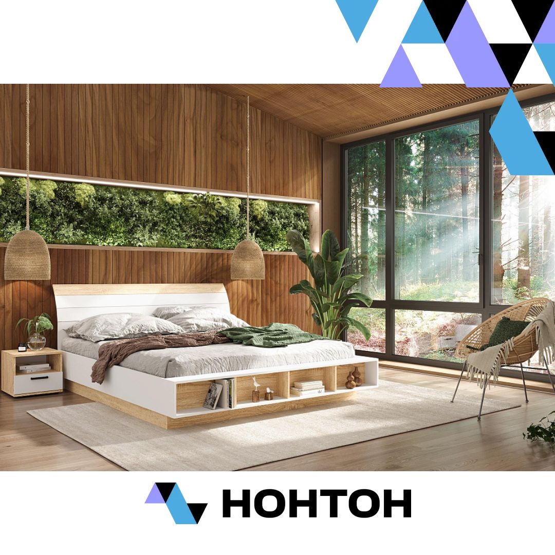 Спальня Санса дуб сонома / белый