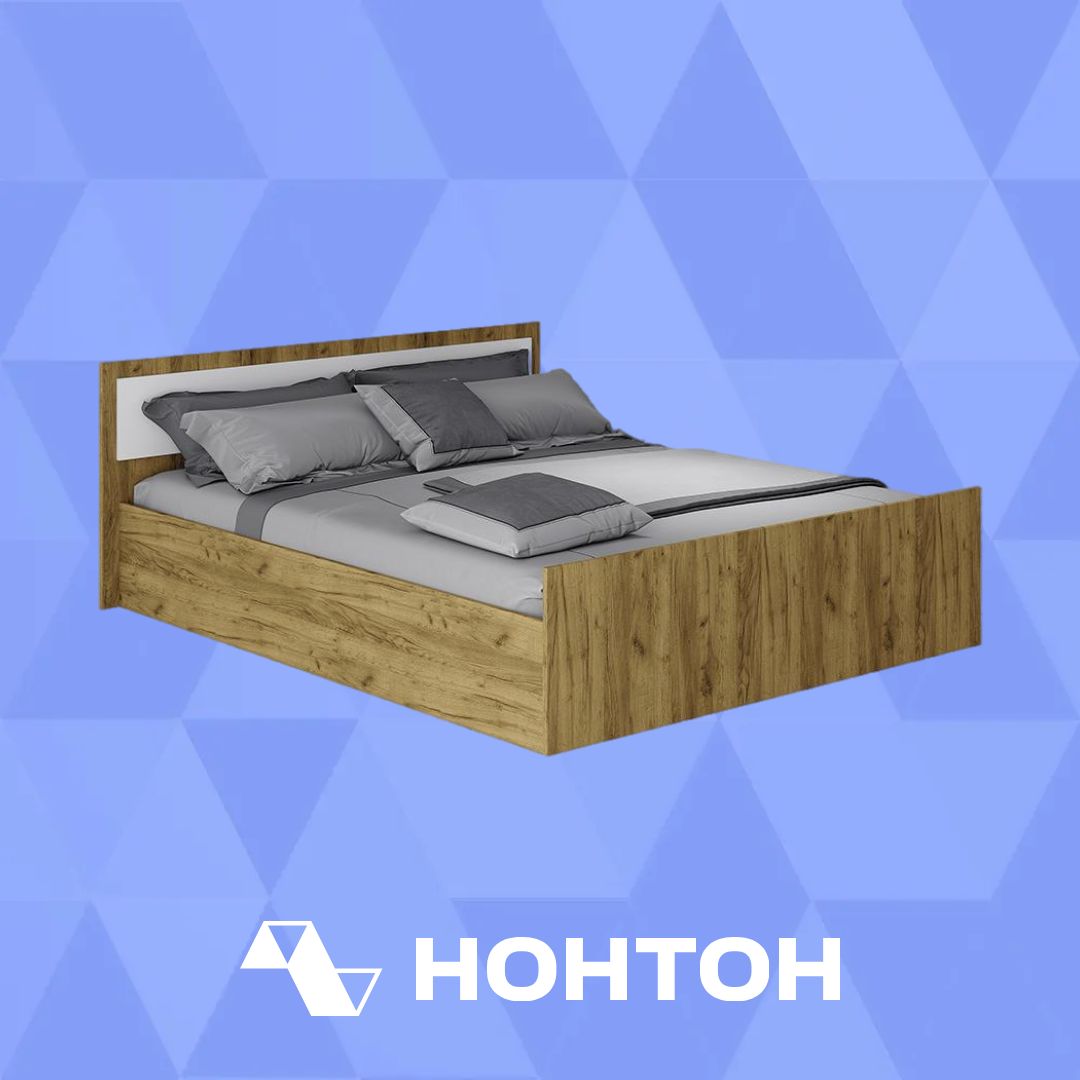 Кровать Евро Light крафт / белый