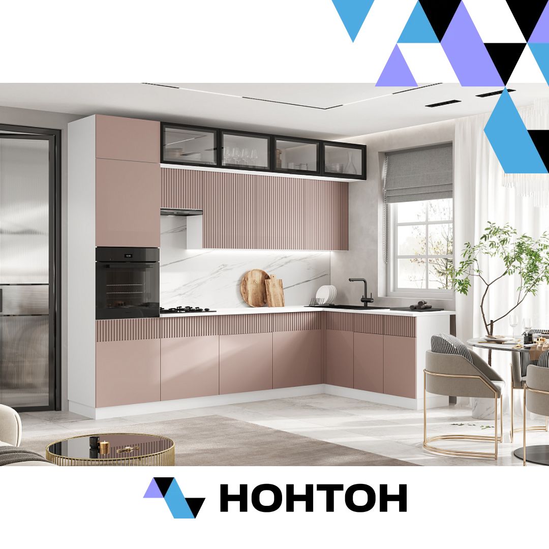 Кухня угловая Оливия 3.0 х 1.8 м шарли pink
