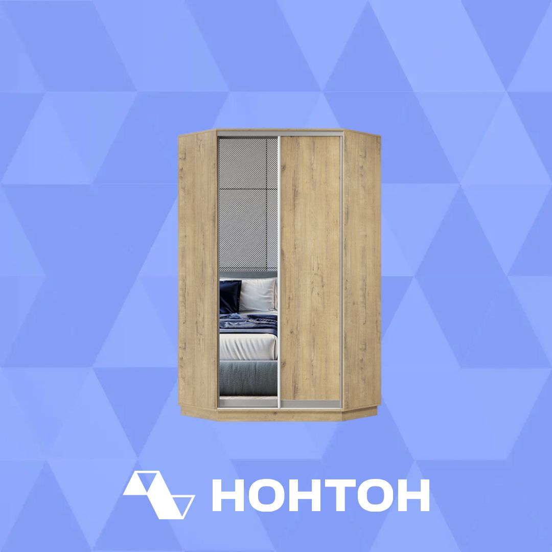 Шкаф-купе угловой двухдверный Нембус бунратти