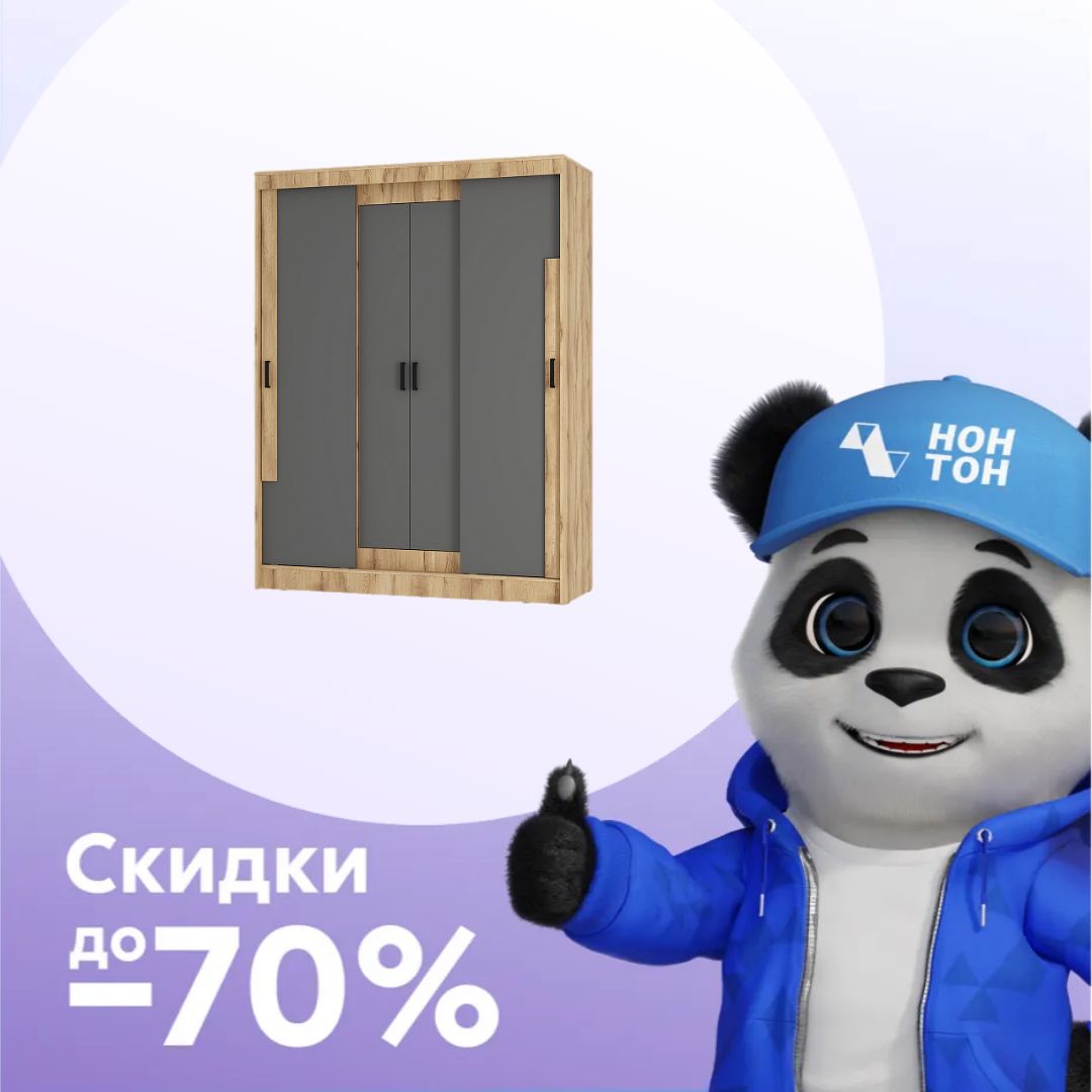 Шкаф-купе Смарт крафт / графит