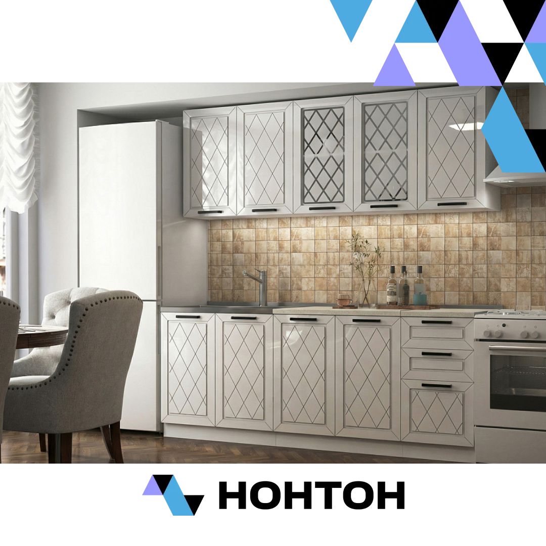 Кухня Виола Нео Классика 2.0 м глянцевый белый фрезеровка прованс