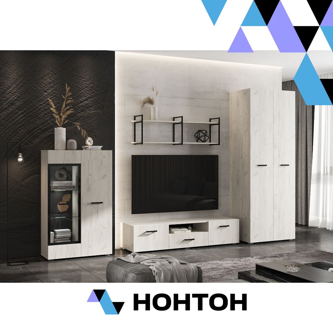 Гостиная Нэнси New дуб крафт белый