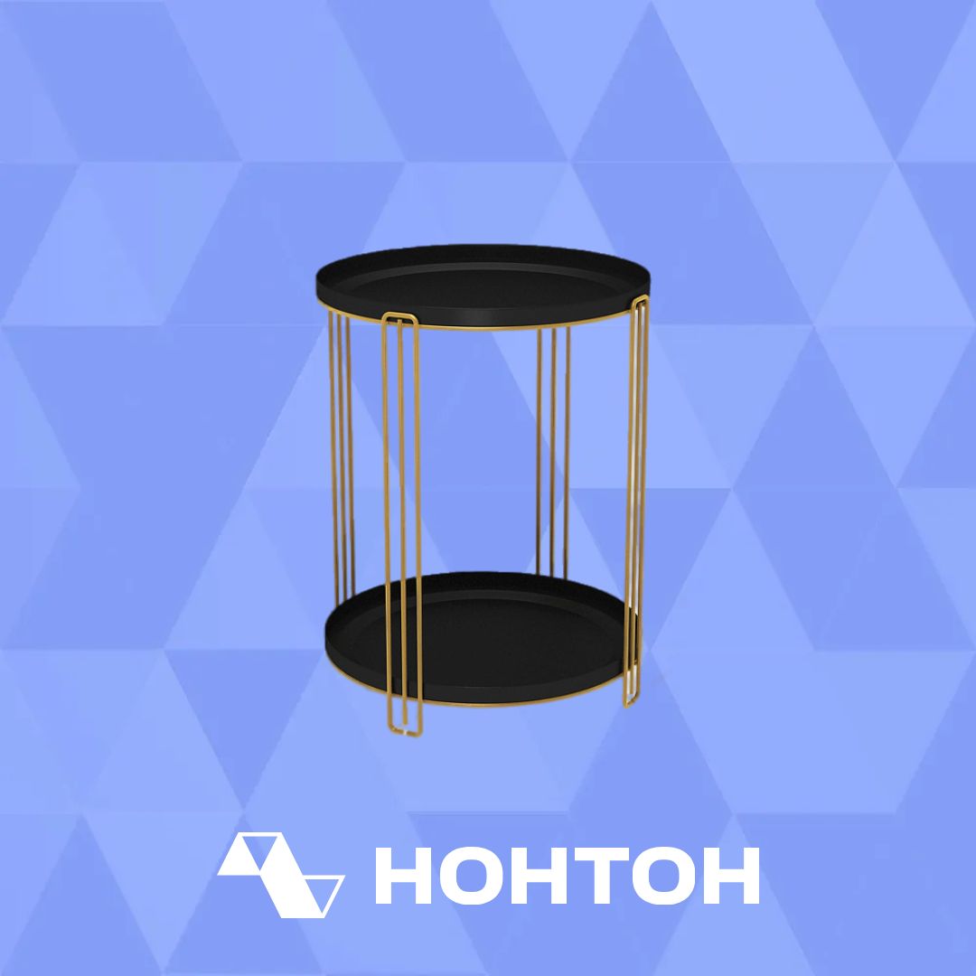 Стол журнальный SHT-CT31 золото / черный муар