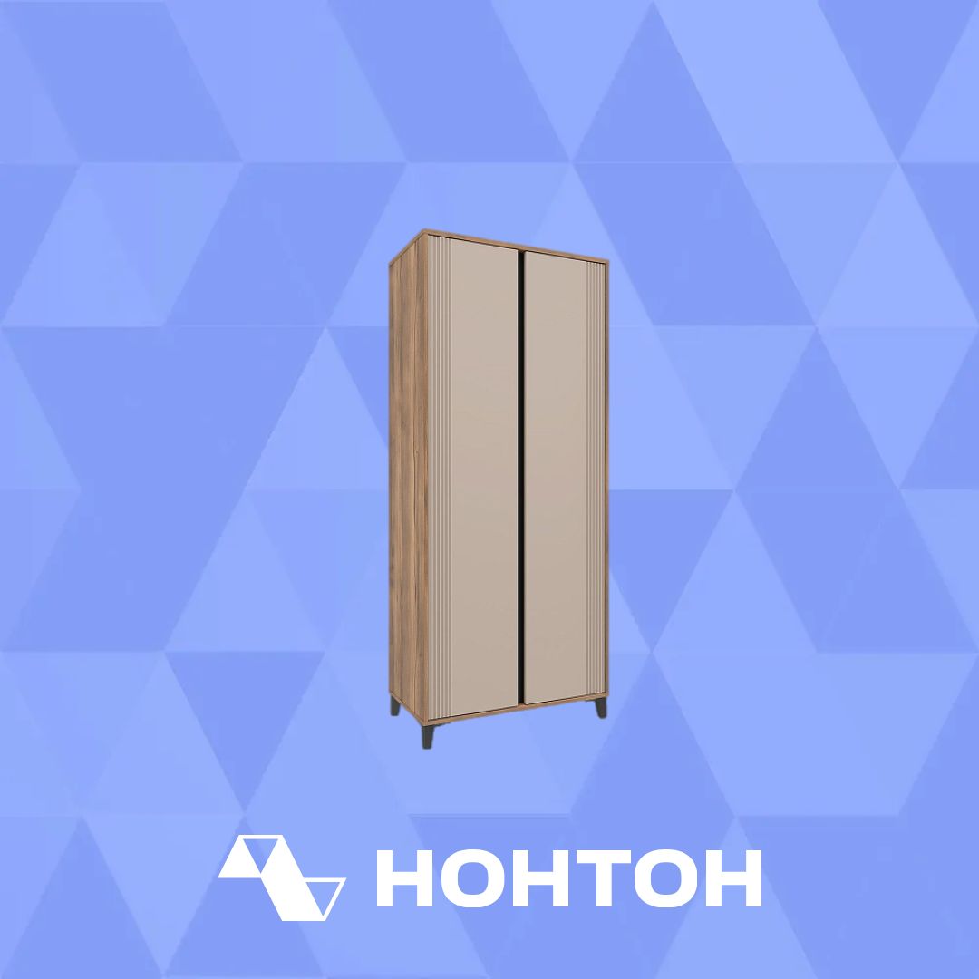 Шкаф двустворчатый Богемия дуб барокко / бежевый