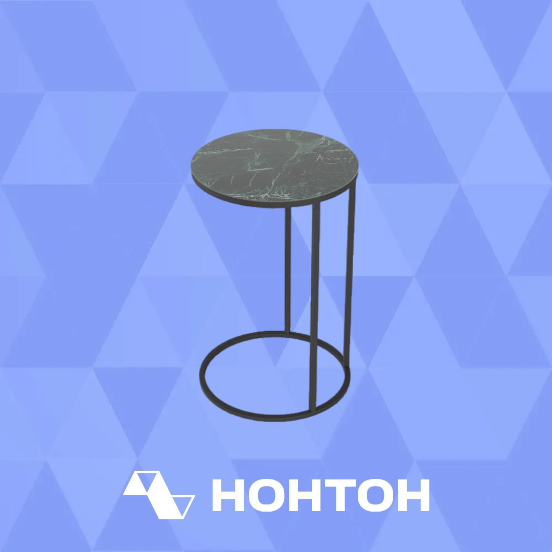 Стол придиванный Остин УФ зелёный мрамор