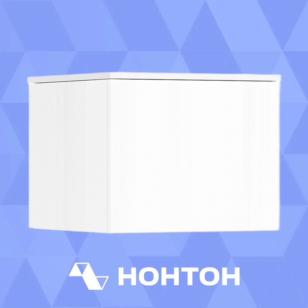 Антресоль к пеналу угловому Норд белый / белый глянец холодный