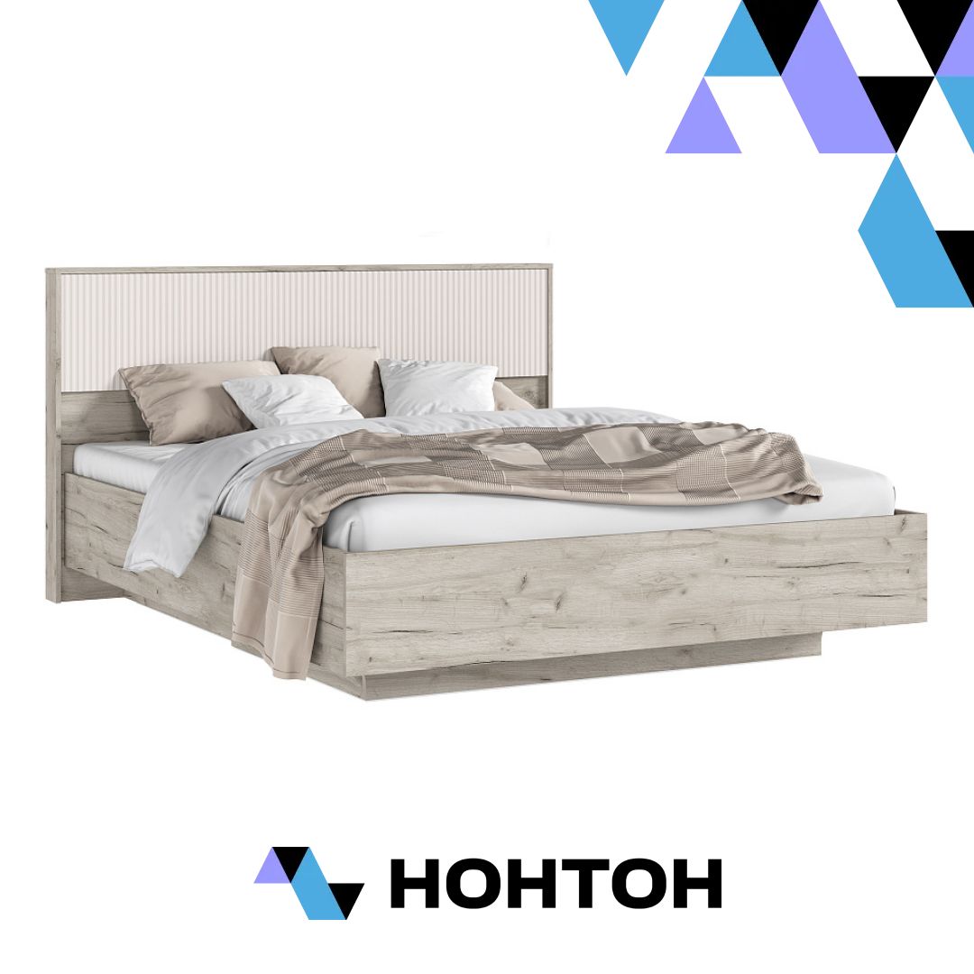 Кровать парящая Марвэл 1.6 м дуб крафт серый / кашемир