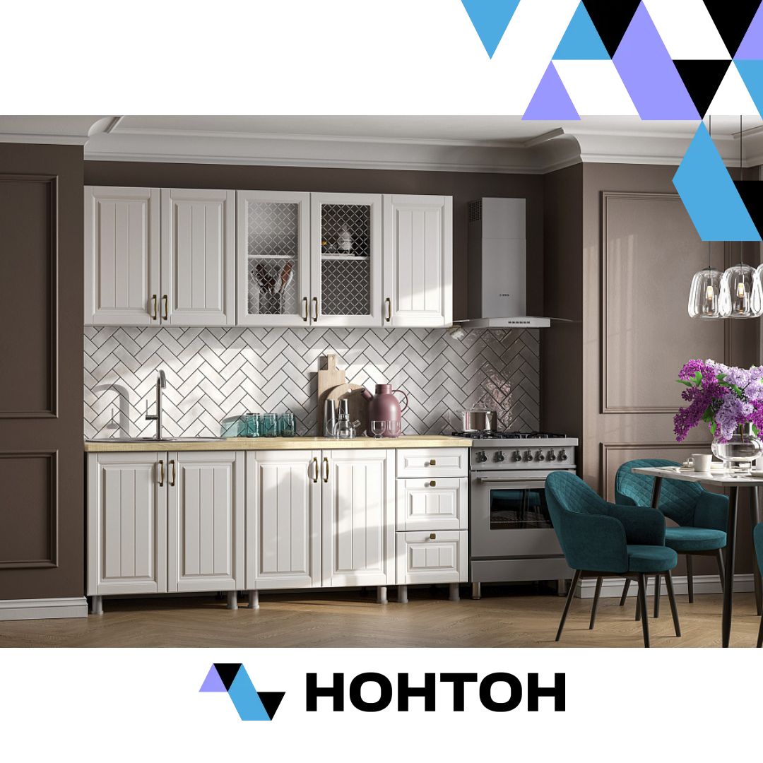 Кухня Белла 2.0 м белый / белый текстурный