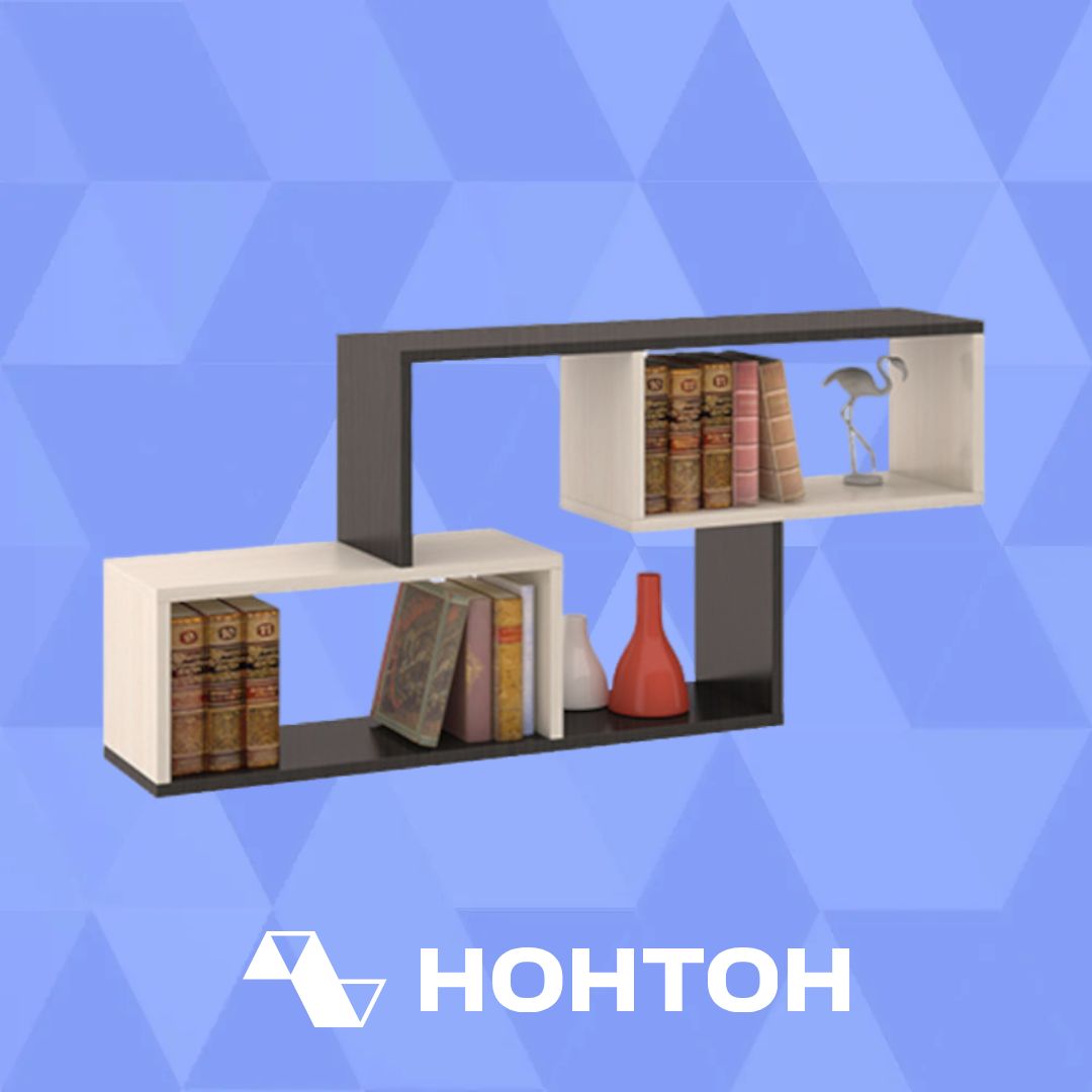 Полка настенная тип 4 венге цаво / дуб молочный