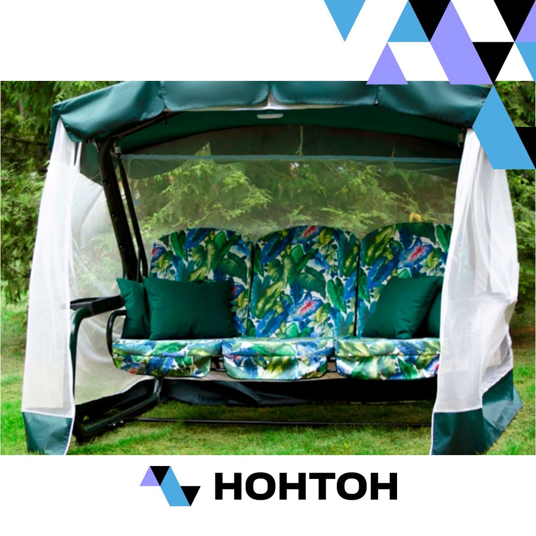 Качели садовые 3-х местные Мастак Премиум зеленые