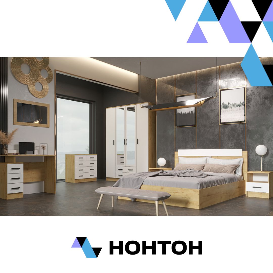 Спальня Эко дуб вотан / белый