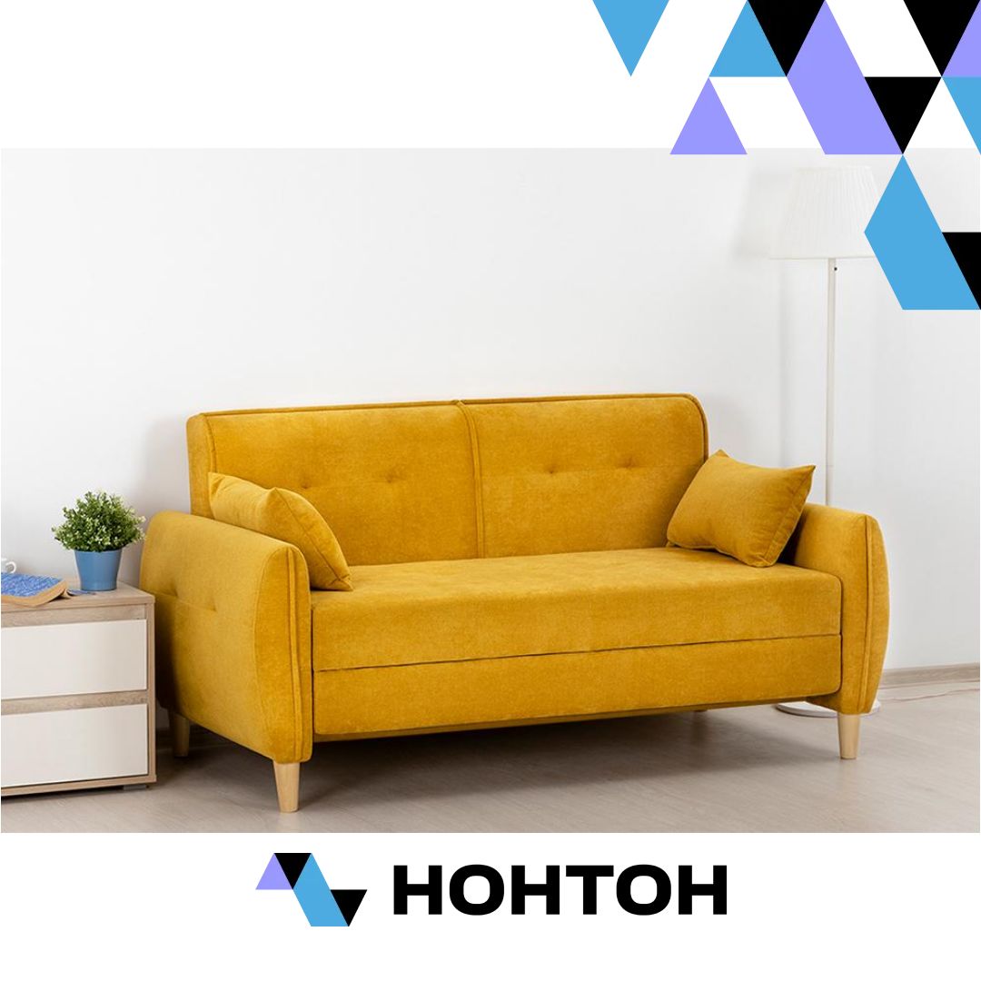 Диван еврокнижка Анита желтый