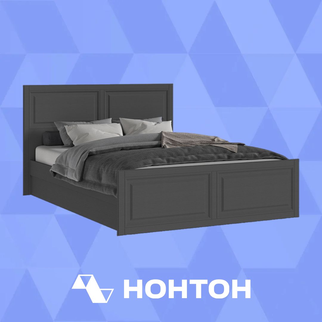 Кровать Престиж-1 графит / графит структурный