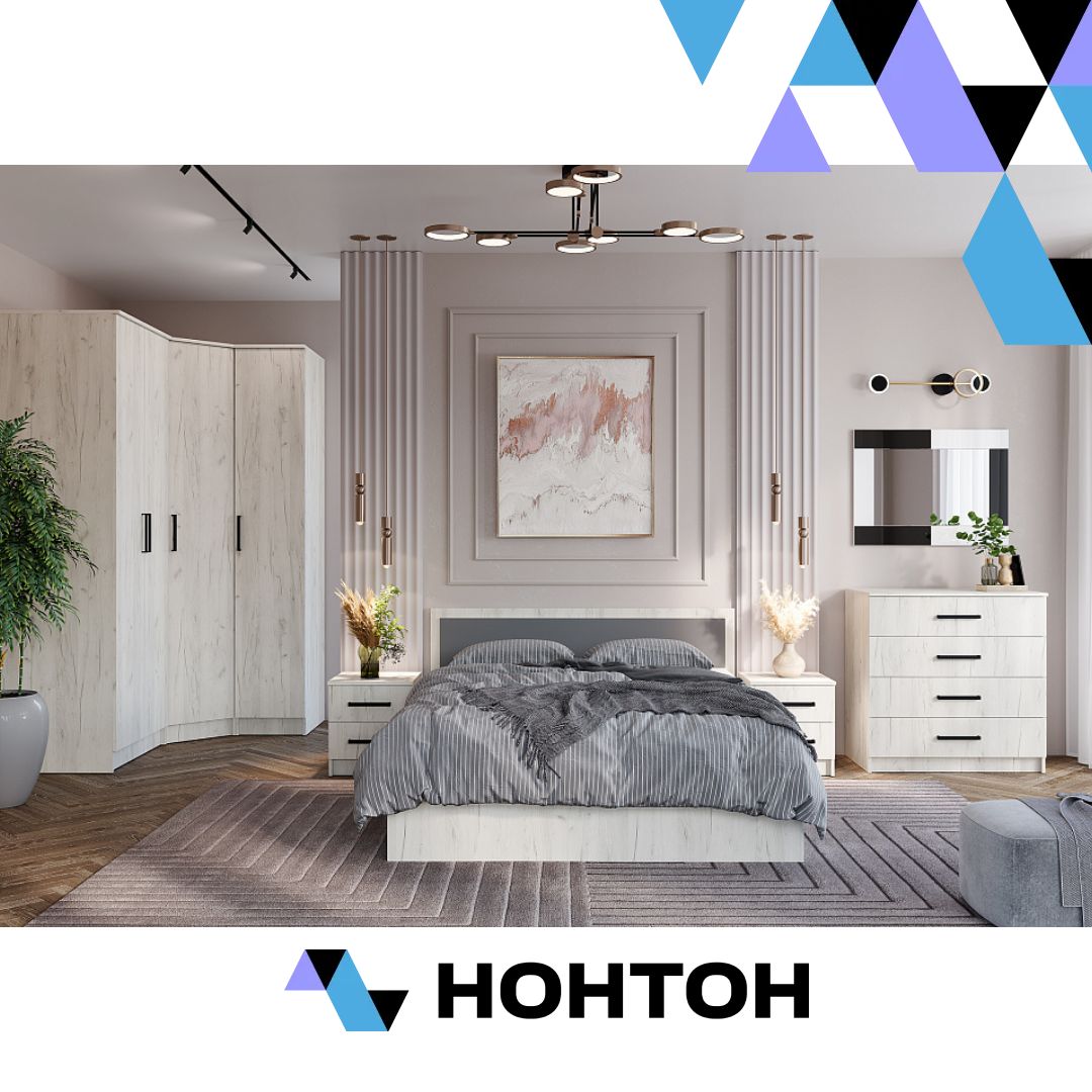 Спальня Фиеста №4 дуб крафт белый